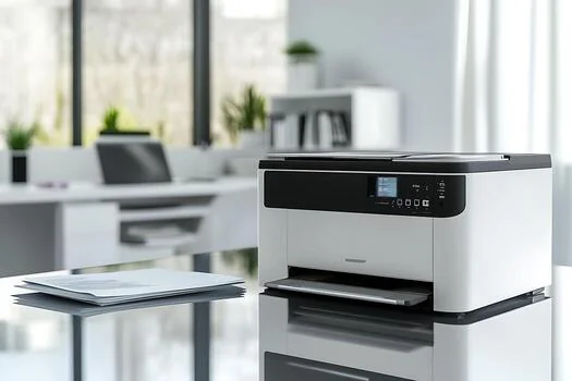 Compact Canon laser printer in an office