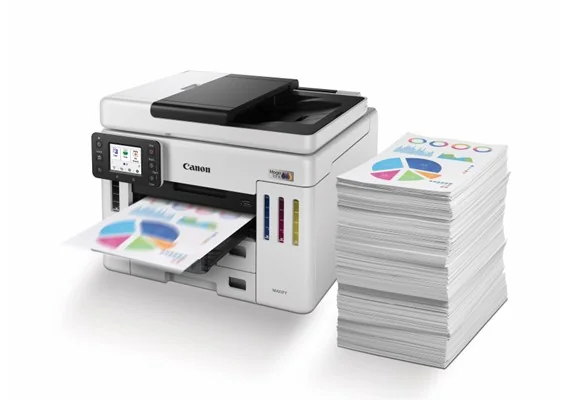 Canon multifunction printer with printed documents